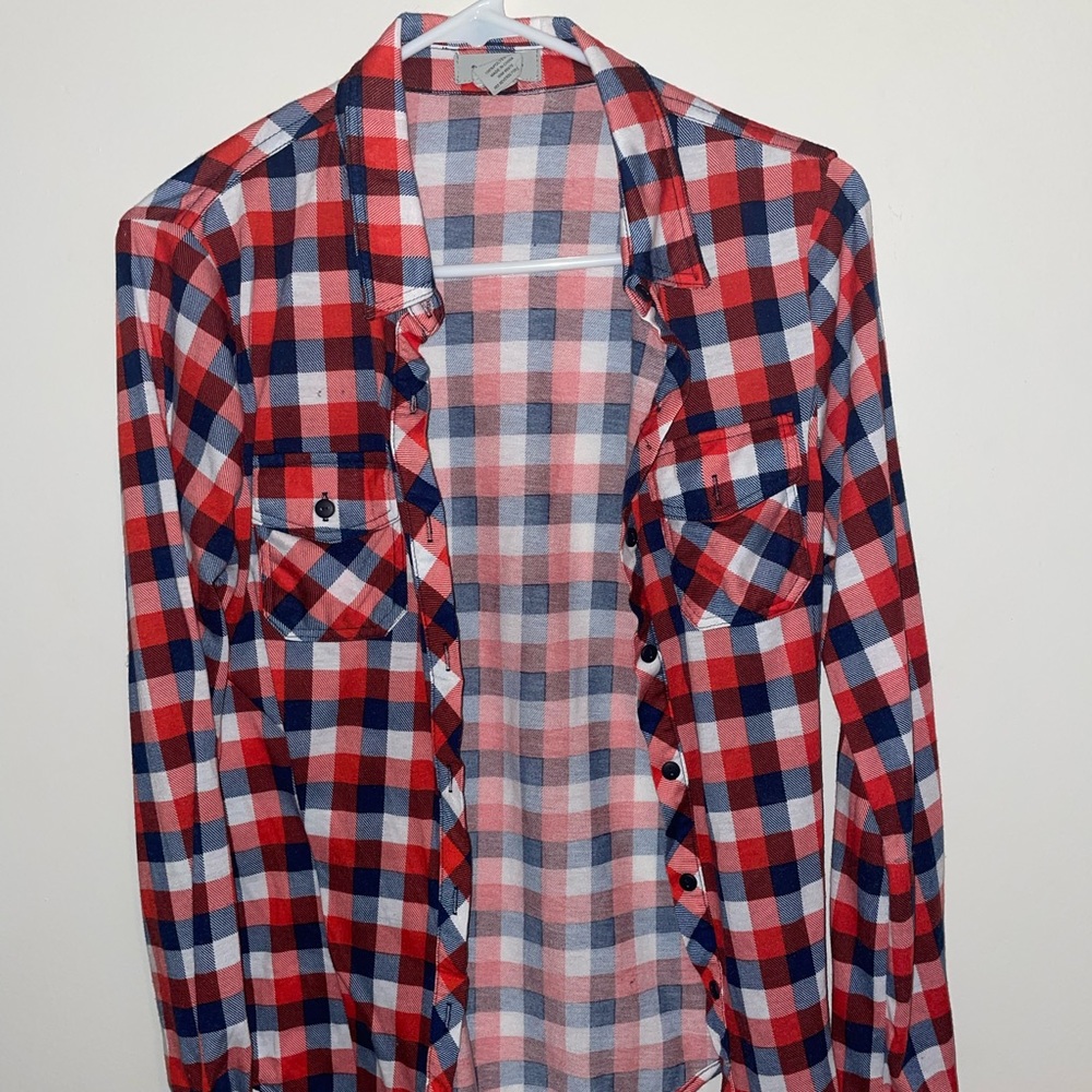 Red and blue flannel
